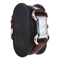 Tavannes Steel and Rose Gold Art Deco Articulated Watch with Original Dial 1930s