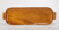 Bandeja rectangular de madera tallada de Taverneau, al estilo de Arthur Umanoff