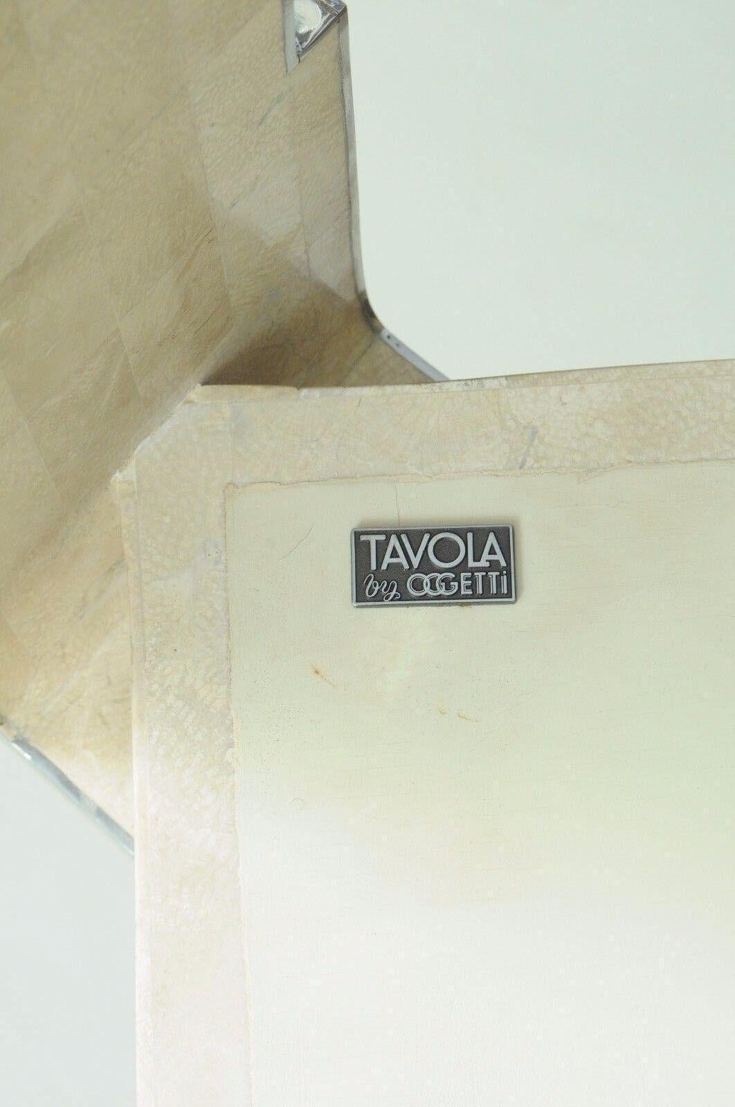 Tavola by Oggetti Tessellated Stone Chrome 48