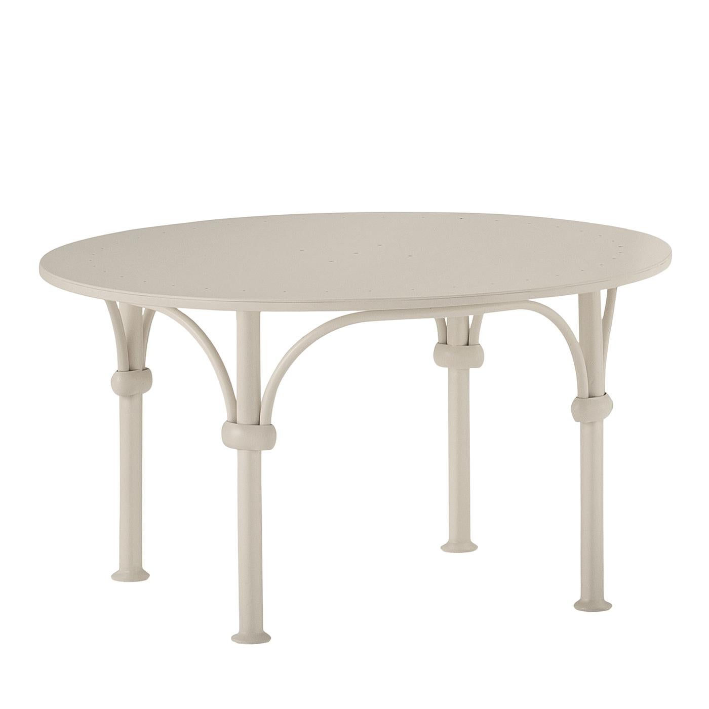 Mesa de centro redonda blanca de hierro forjado Tavolario by Dante Negro en Nuevo estado para la venta en Milan, IT