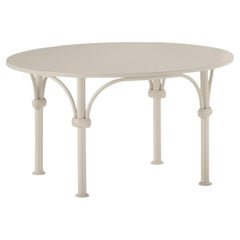 Tavolario Wrought Iron White Round Coffee Table by Dante Negro