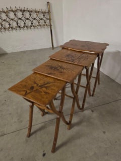 Tables marquetées Emile Gallé