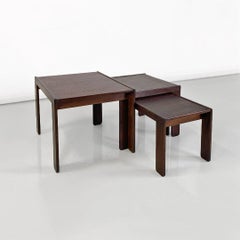 Italian wooden pull-out coffee tables, Afra and Tobia Scarpa for Cassina, 1965