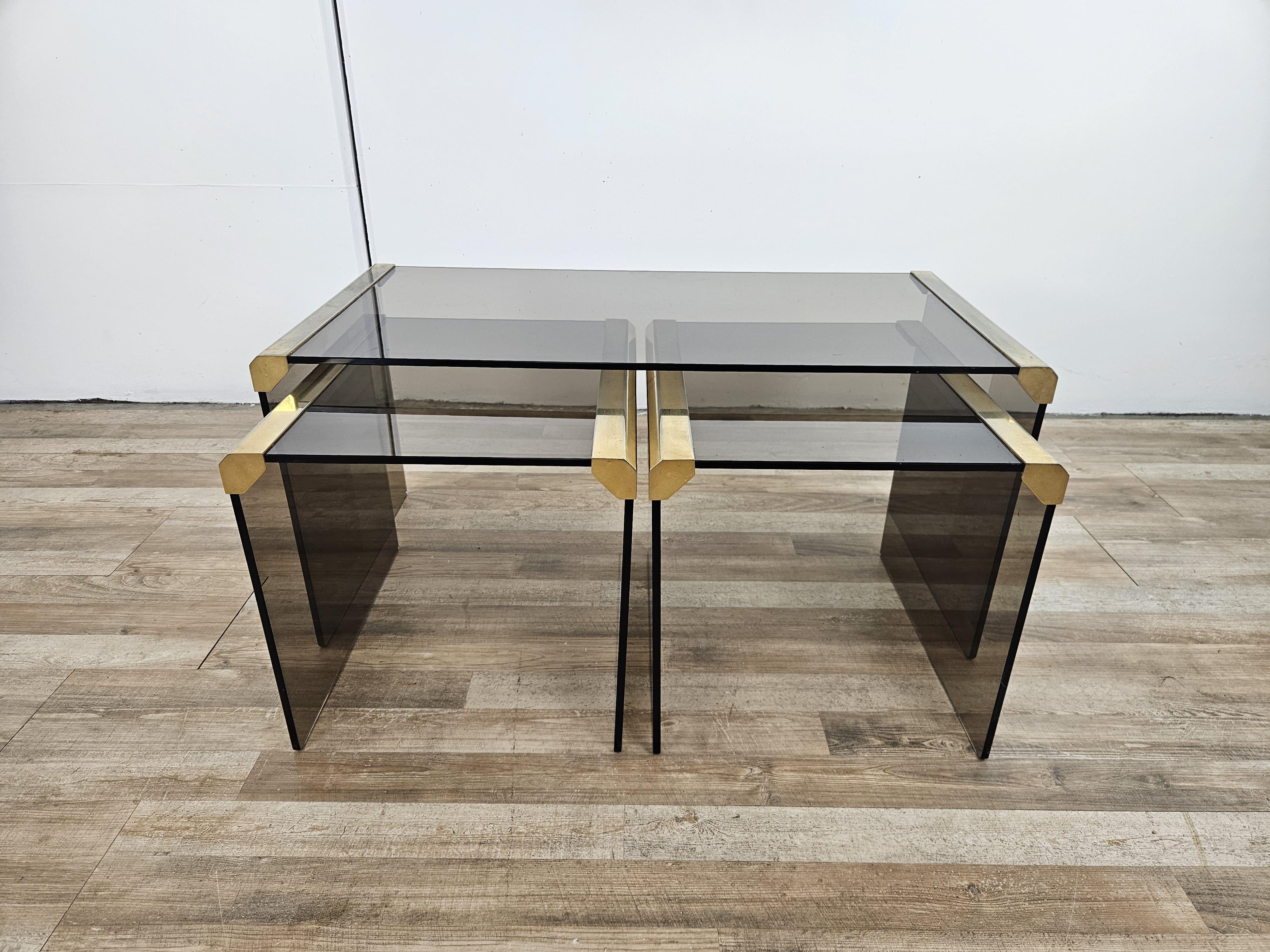 Pierangelo Gallottis ineinandergreifende Couchtische T35 aus den 70er Jahren für Gallotti e Radice (Moderne der Mitte des Jahrhunderts)