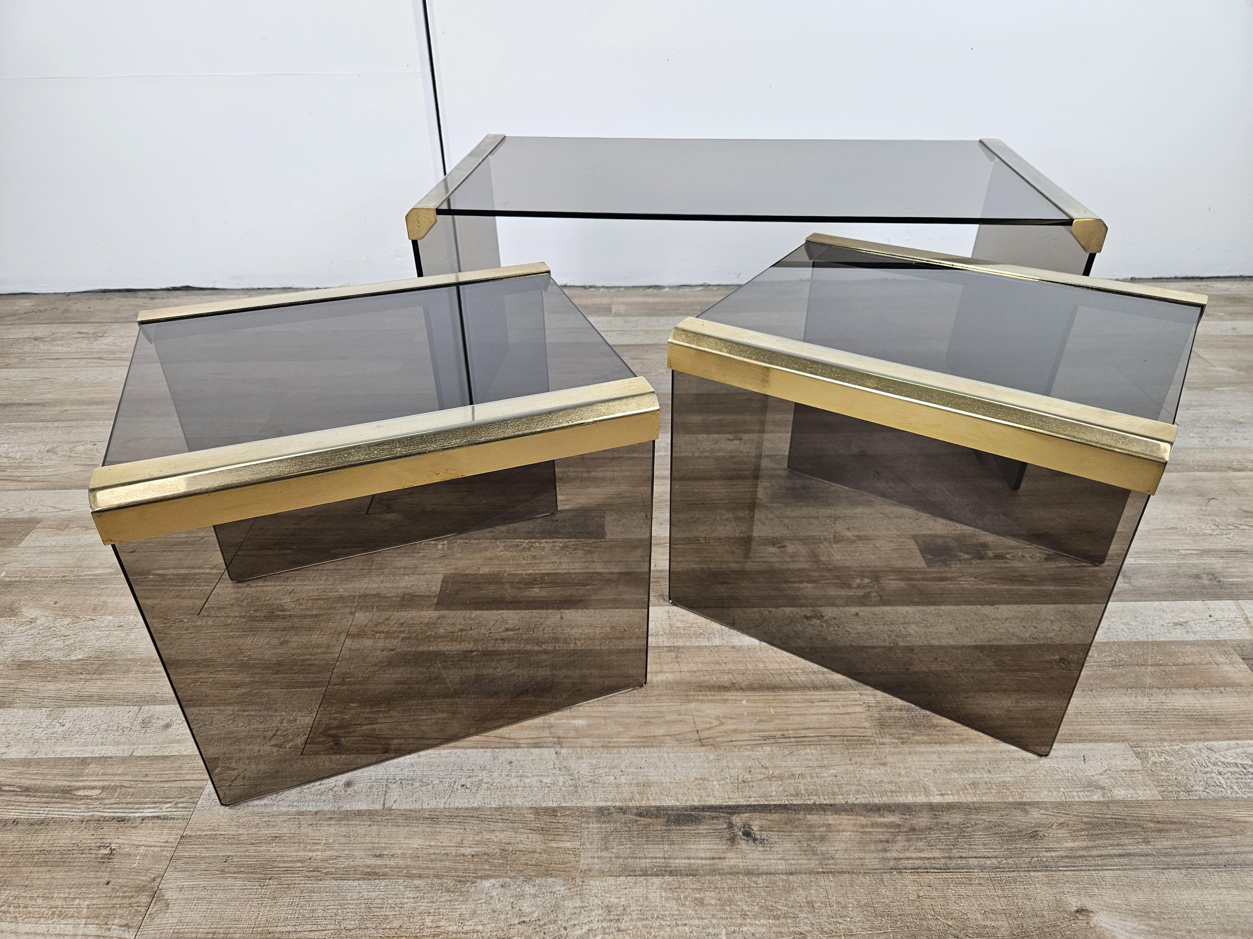 Pierangelo Gallottis ineinandergreifende Couchtische T35 aus den 70er Jahren für Gallotti e Radice (Italienisch)