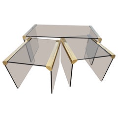 Interlocking 1970s T35 coffee tables by Pierangelo Gallotti for Gallotti and Radice