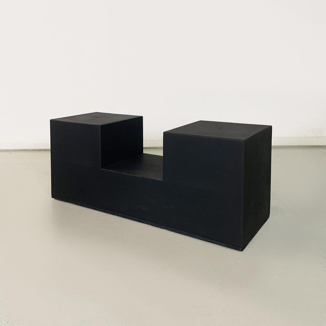 Low tables in black plastic Gli Scacchi by Mario Bellini for B&B Italia 1971 For Sale 8