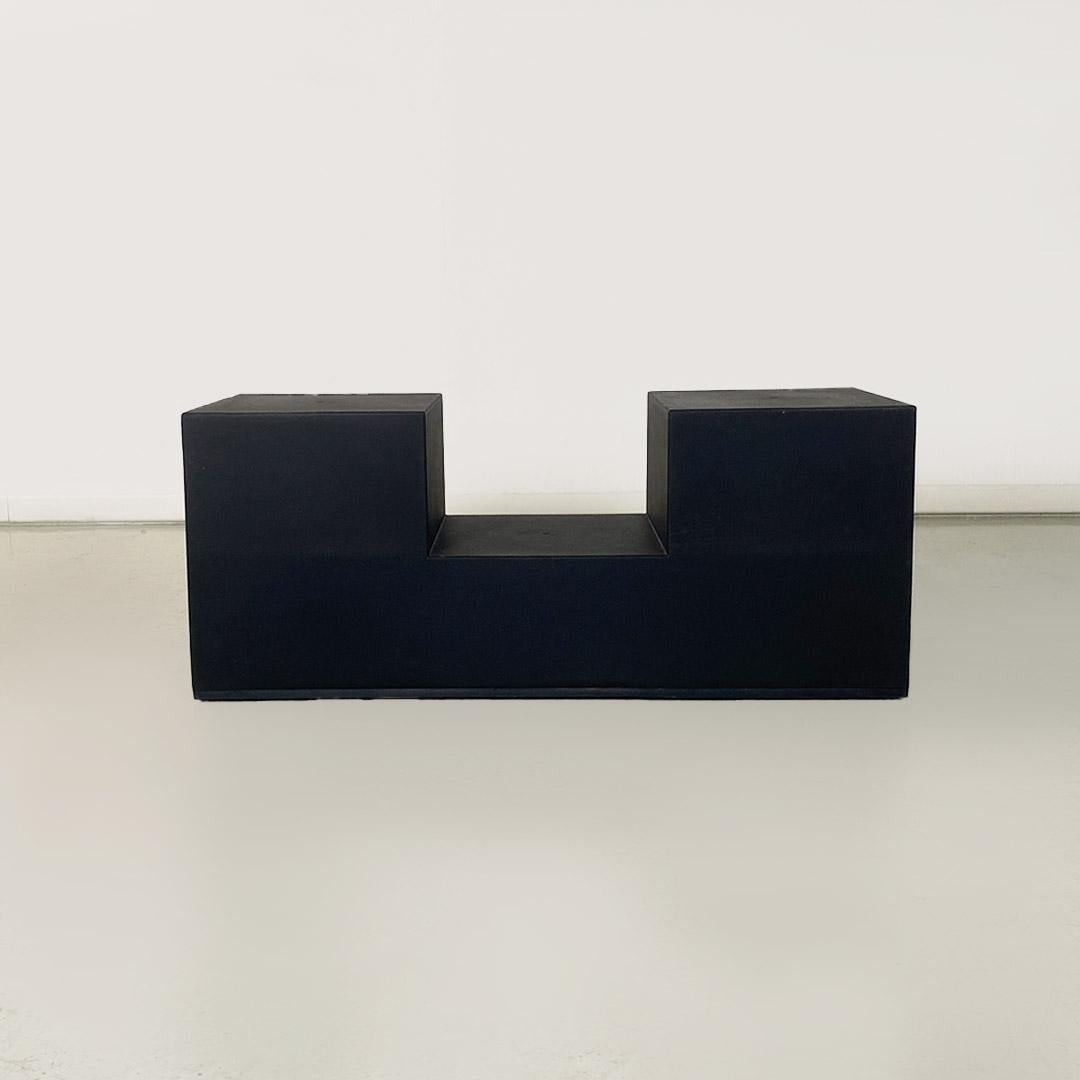 Low tables in black plastic Gli Scacchi by Mario Bellini for B&B Italia 1971 For Sale 9