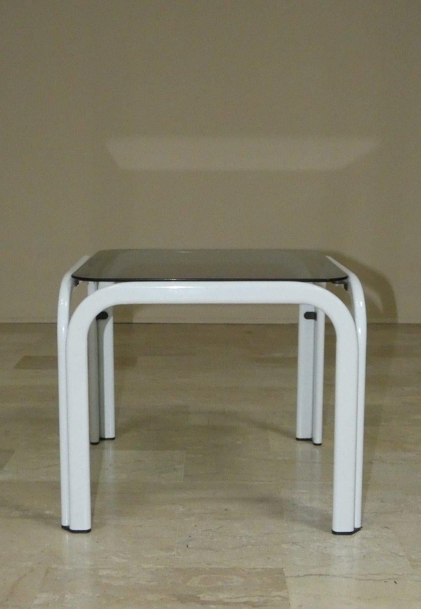 Tables basses vintage en métal et verre d'Ikea, années 1980 en vente 3