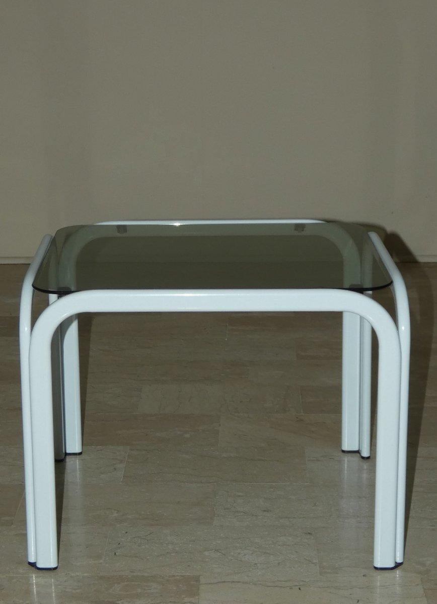 Tables basses vintage en métal et verre d'Ikea, années 1980 en vente 12