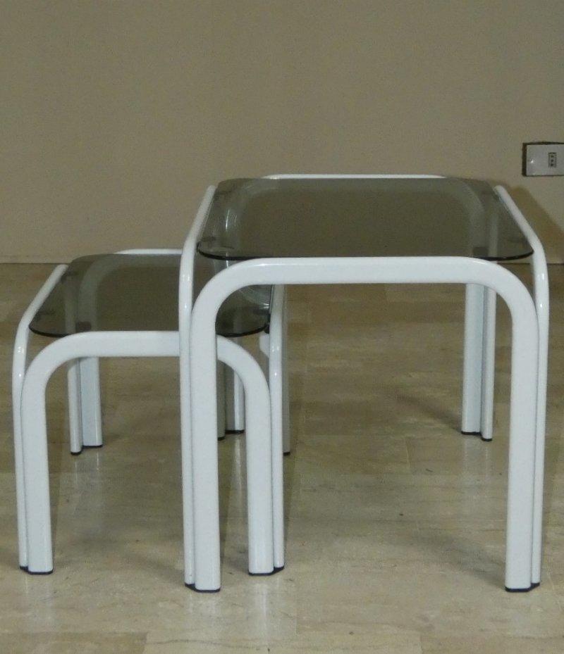 Autre Tables basses vintage en métal et verre d'Ikea, années 1980 en vente