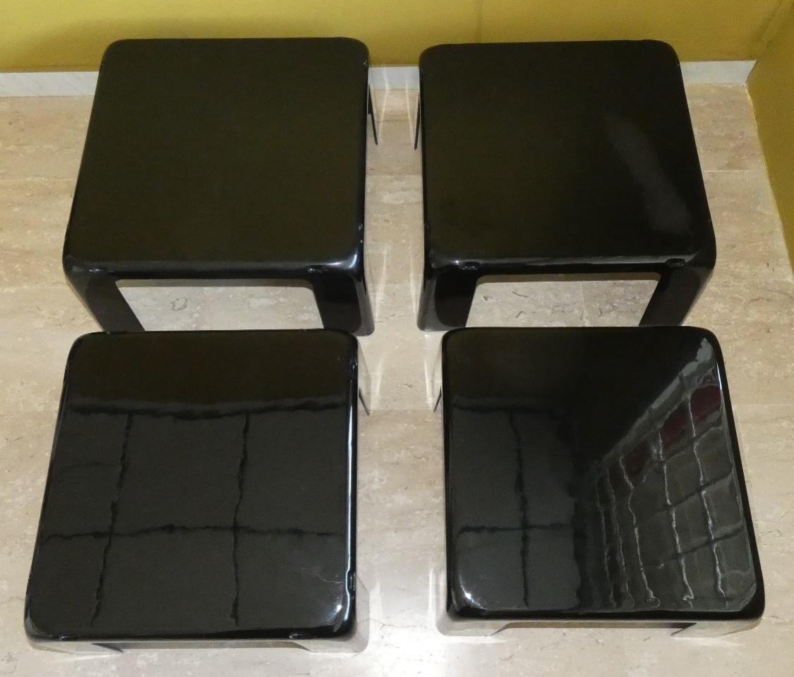 Quattro Gatti stackable coffee tables by Mario Bellini for C&B Italia For Sale 3