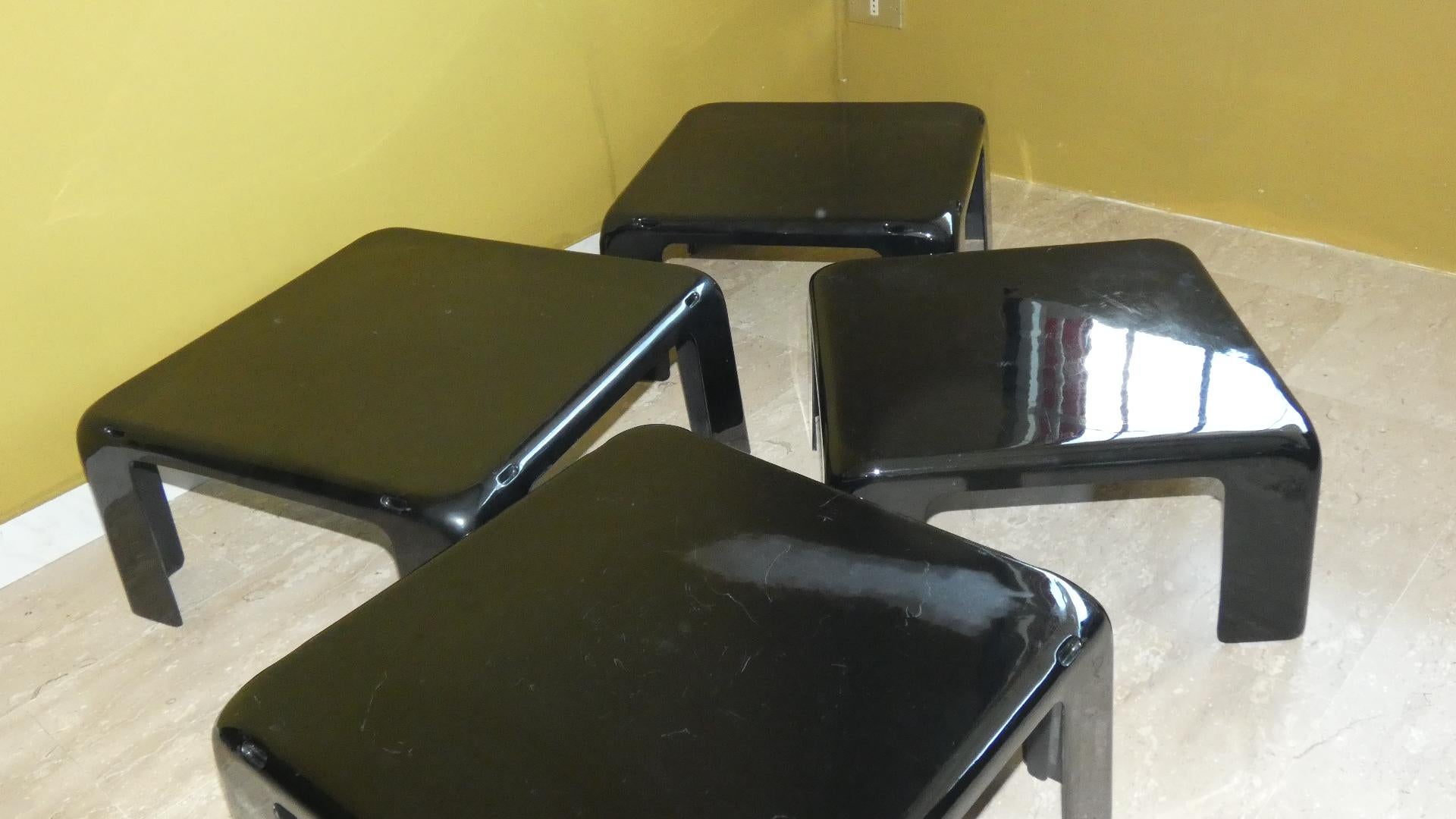 Quattro Gatti stackable coffee tables by Mario Bellini for C&B Italia For Sale 6