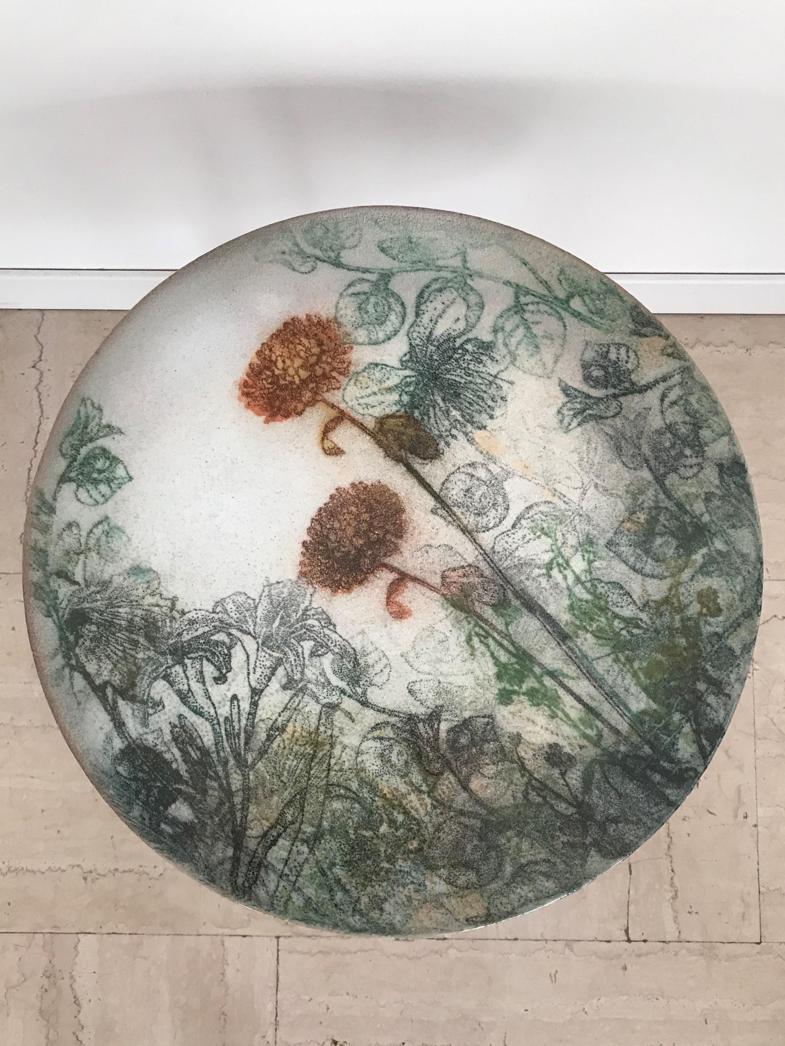 Tavolini Italiani Outdoor in Ceramica Decorata a Mano Nuovo Design Capperidicasa in vendita 7