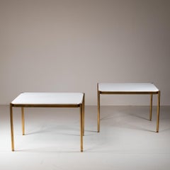 tables basses en marbre et laiton osvaldo borsani, Tecno