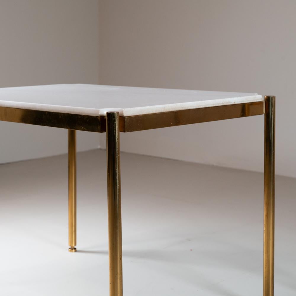 Laiton tables basses en marbre et laiton osvaldo borsani, Tecno en vente