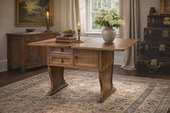 Vintage Wooden Space-Saving Book Coffee Table with Drawers and Compartment