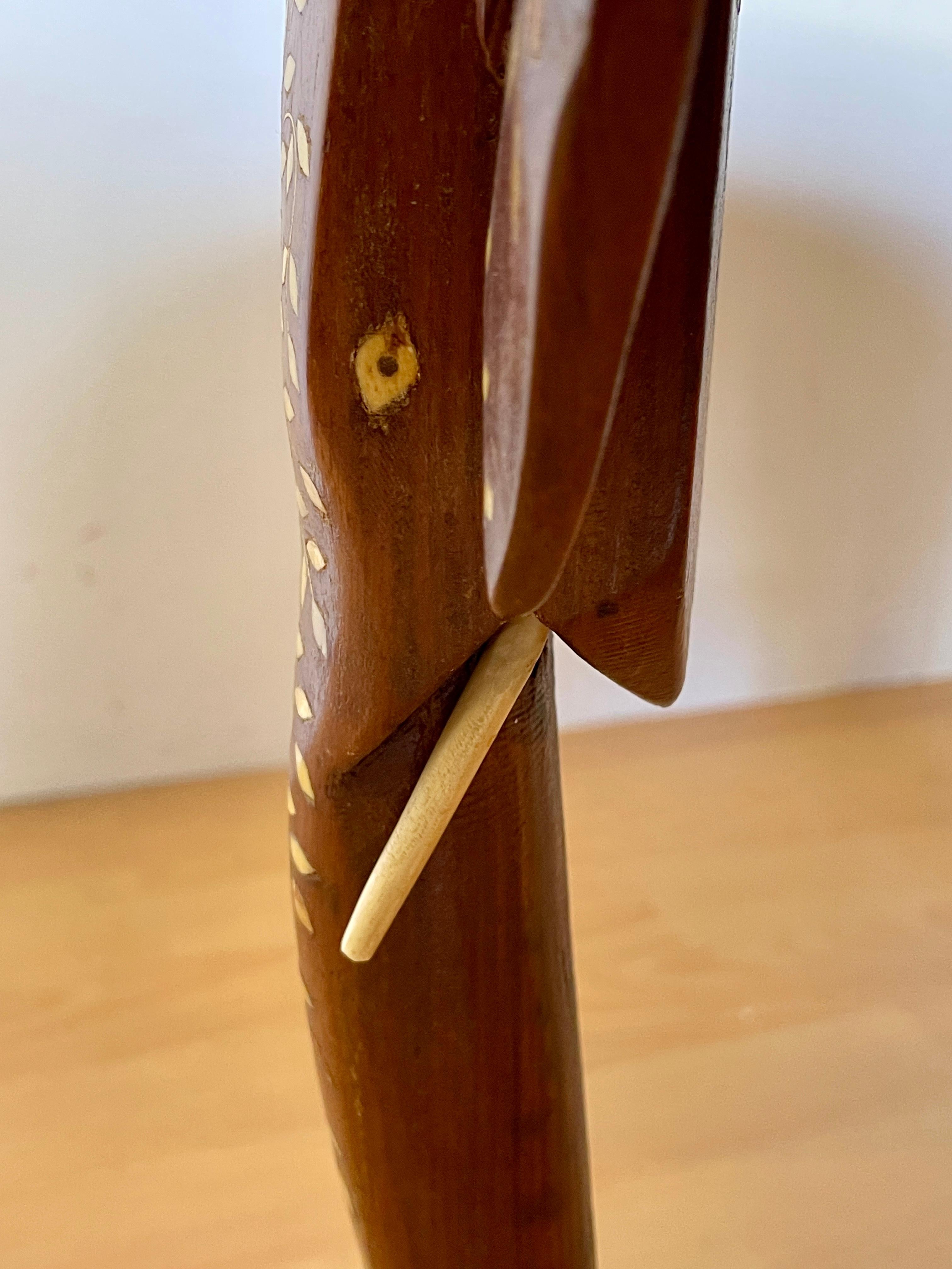 Mesa de centro angloindia mahal Elefante en marquetería de madera y hueso S. XX en venta 6