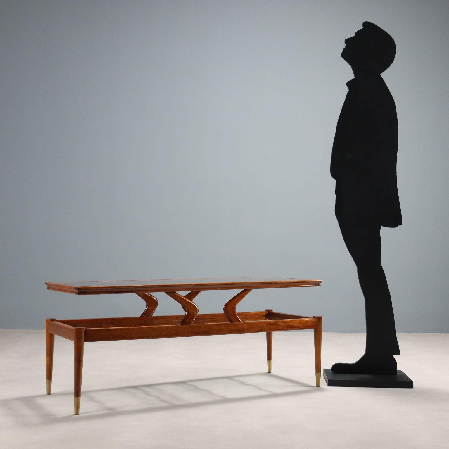 Mid-Century Modern Tavolino Anni '50 con Doppio Piano en vente