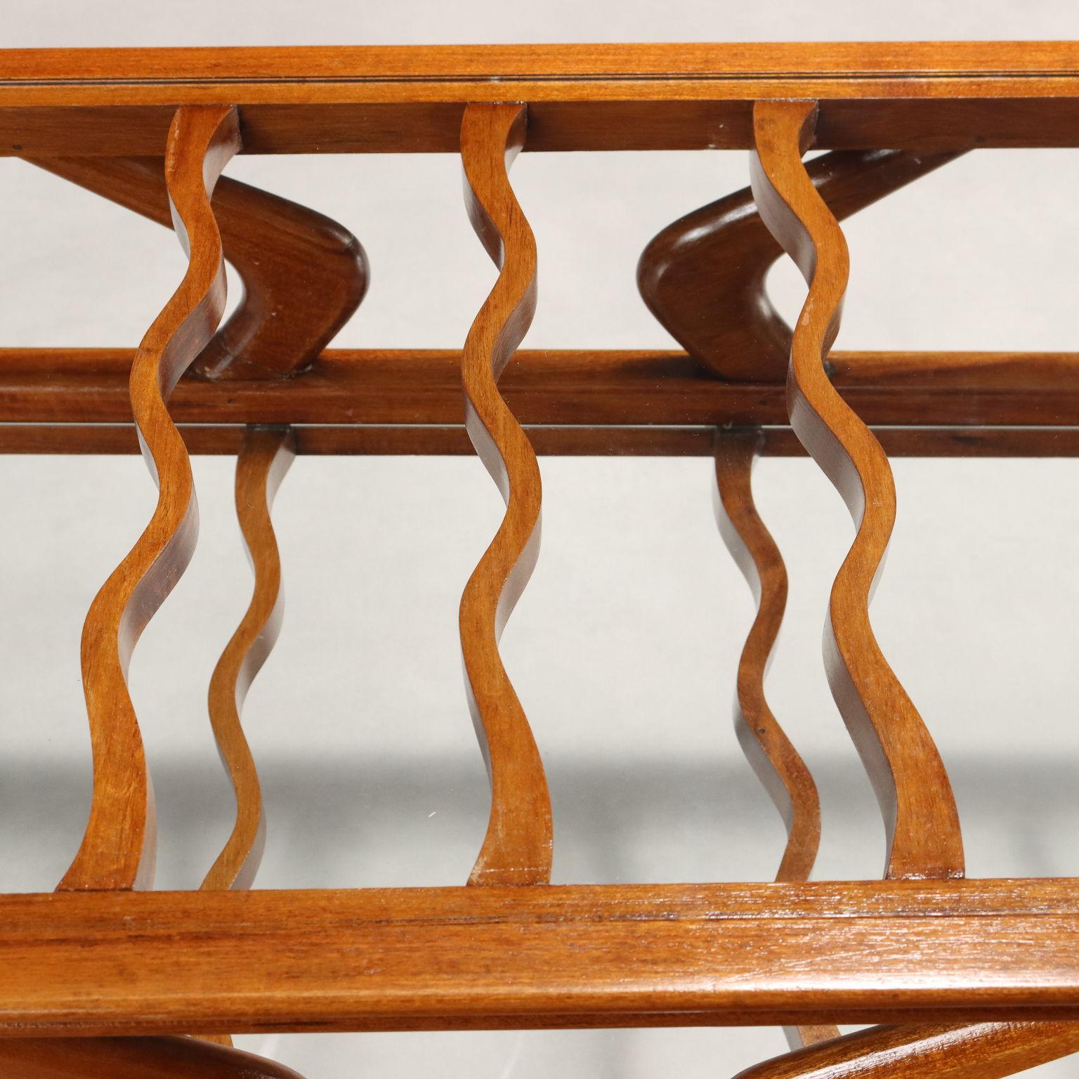 Laiton Tavolino Anni '50 con Doppio Piano en vente