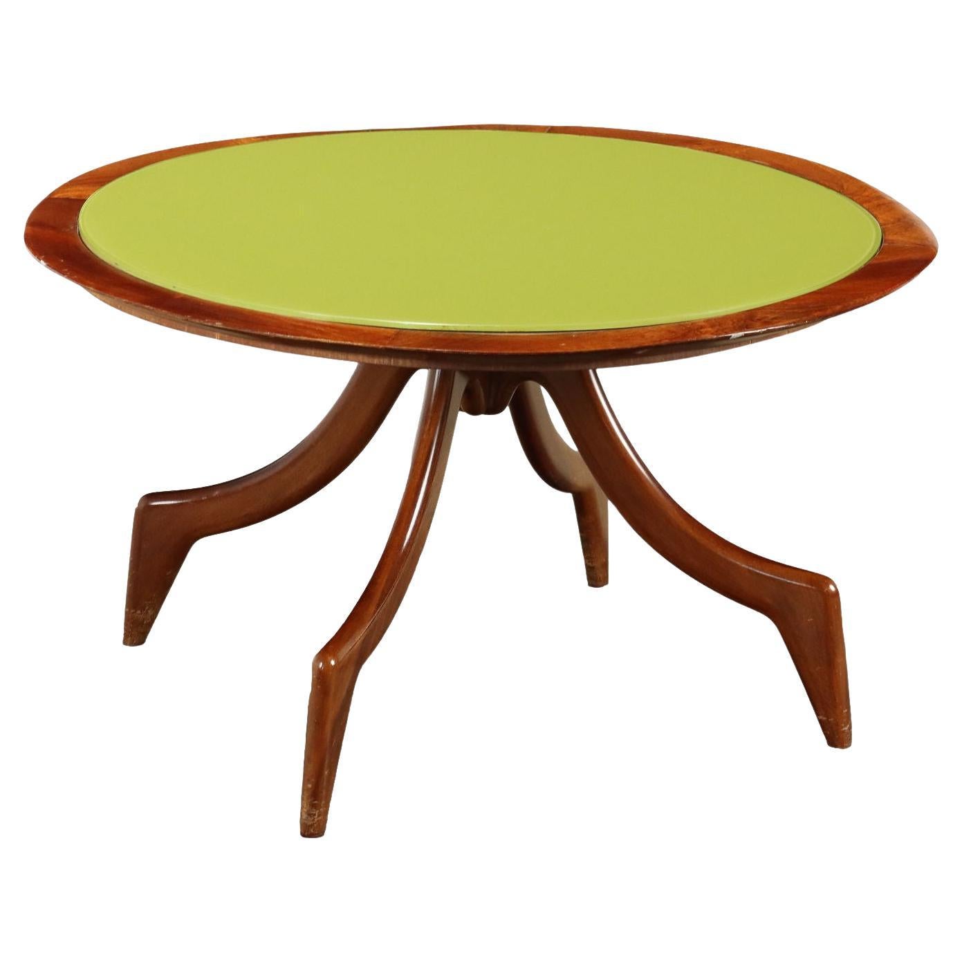 Tavolino Anni 50, verde e marrone For Sale