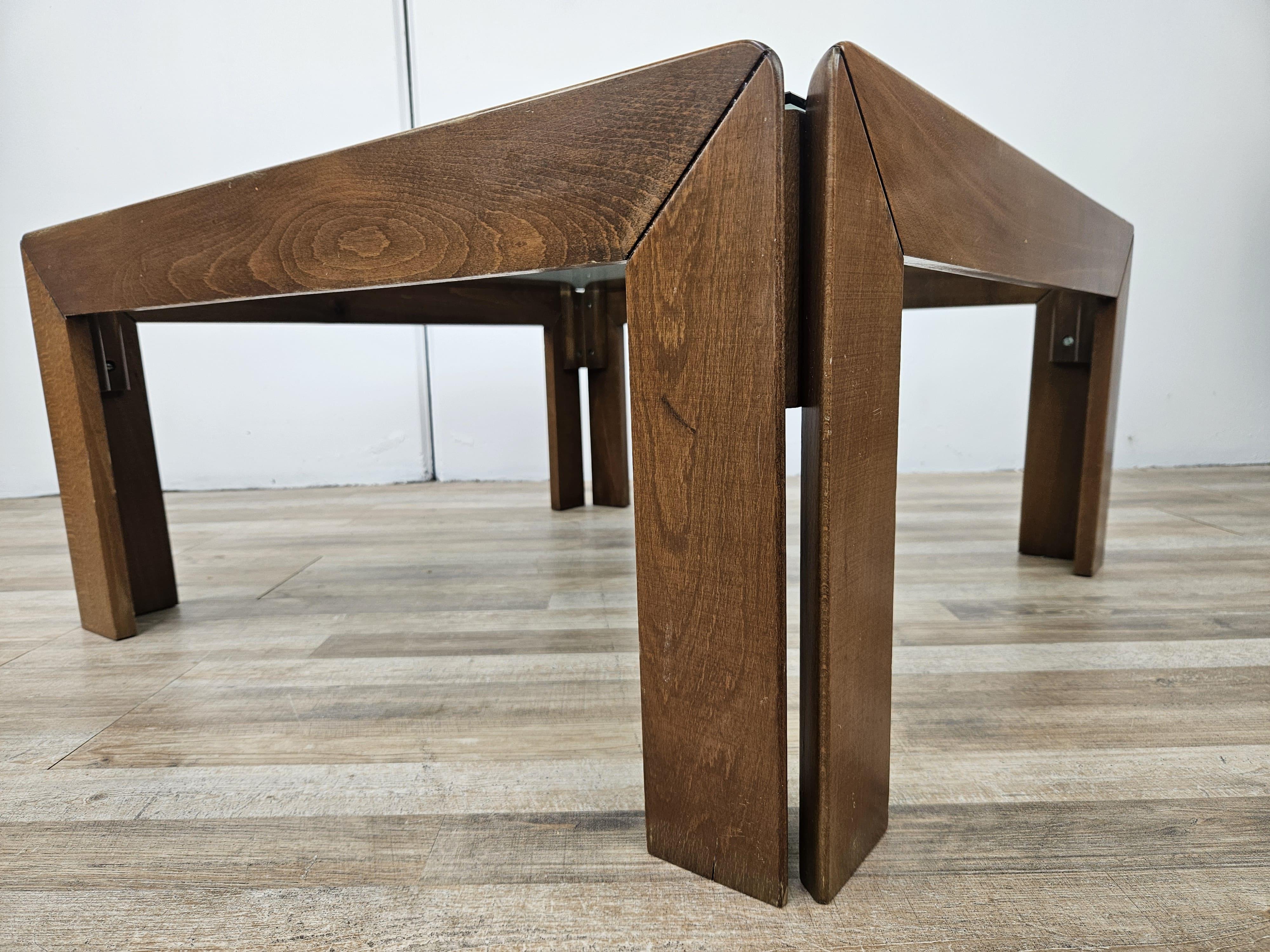 Mid-20th Century 1960s coffee table attributed to Afra and Tobia Scarpa for Cassina For Sale
