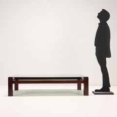 70er/80er Couchtisch mit Glasplatte