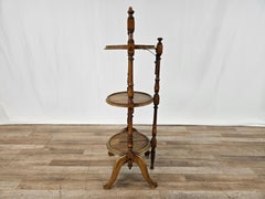 Tavolino anni '70 in noce con ripiani chiudibili