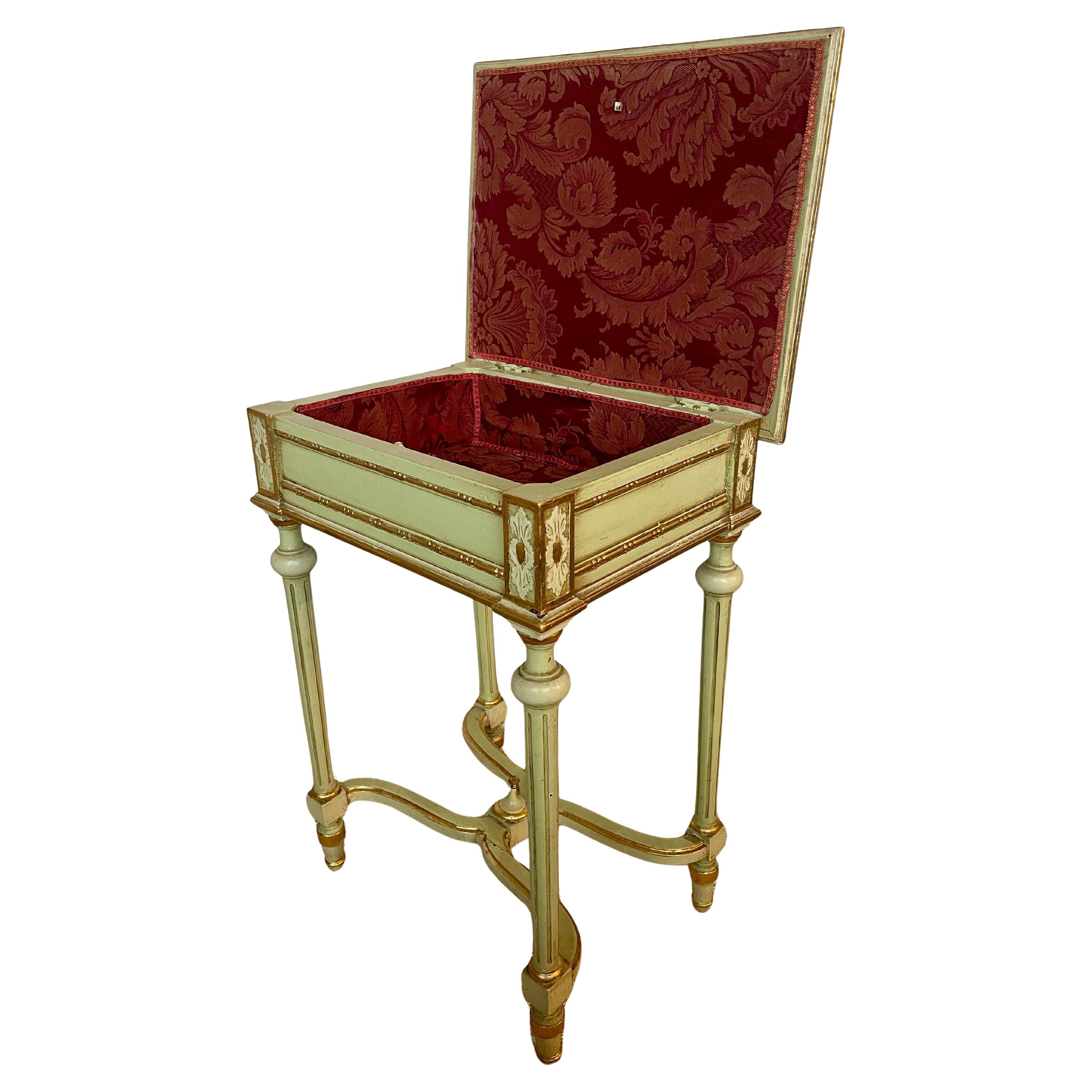 Antique coffee table container style imperio '900 Italy