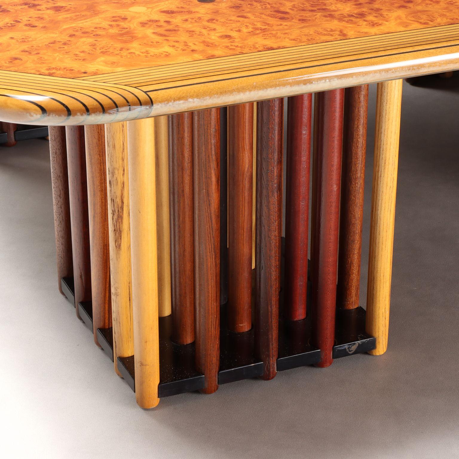 Wood 'Artona' coffee table by Afra & Tobia Scarpa for Maxalto 1970s For Sale