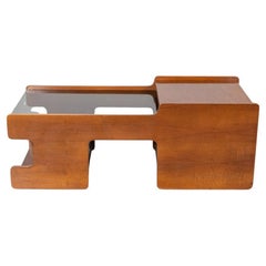 Tavolino bar da salotto vintage anni 70 in legno design Italiano