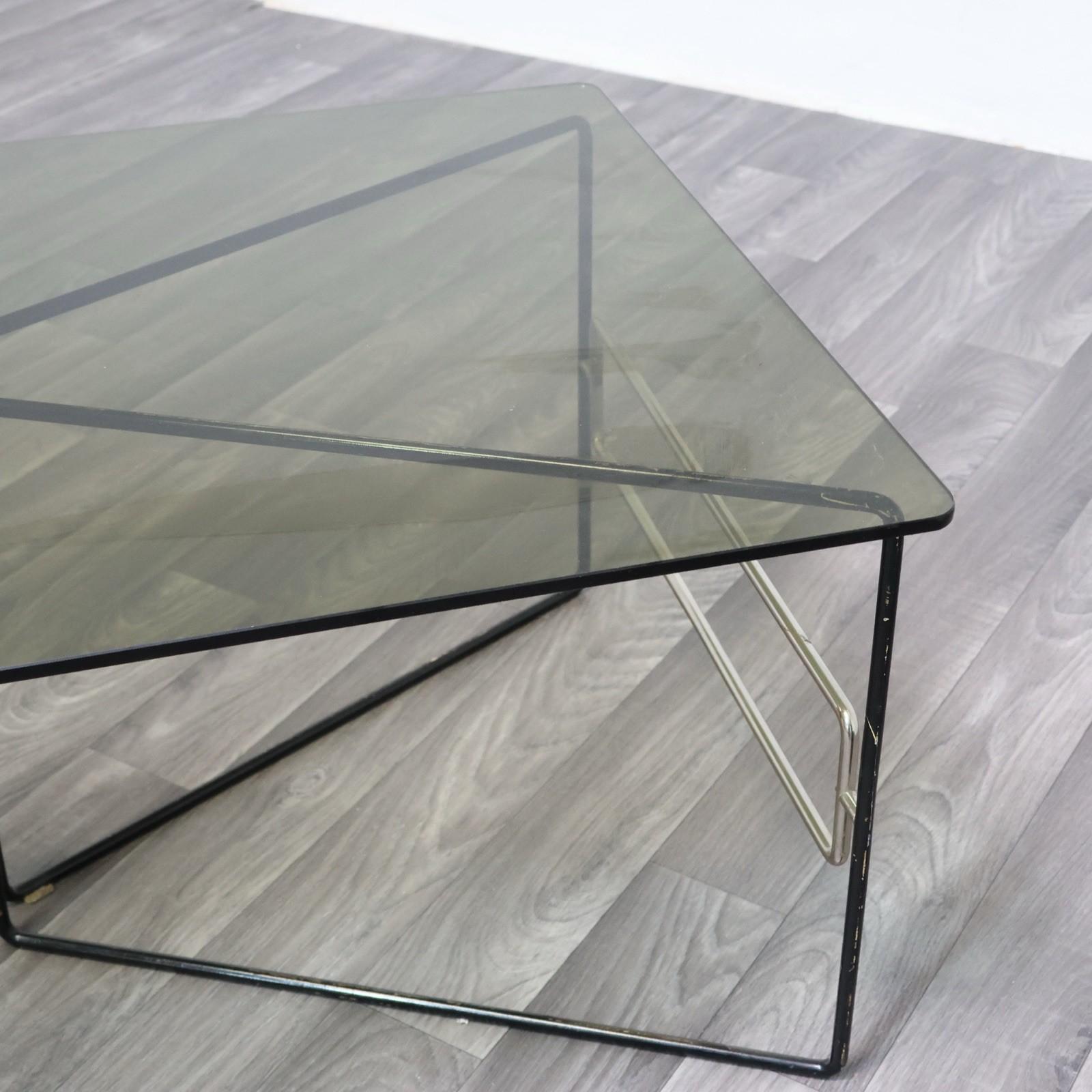 Tavolino Basso Da Caffè Design Geometrico Anni '70 Modernariato Vintage im Angebot 3