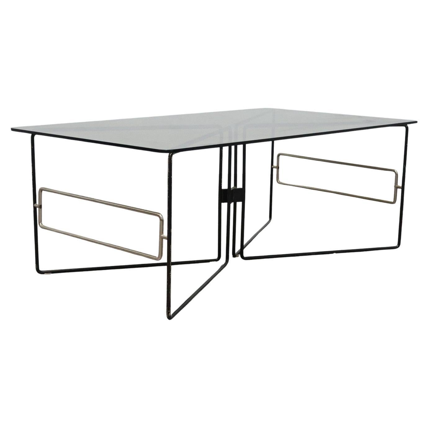 Tavolino Basso Da Caffè Design Geometrico Anni '70 Modernariato Vintage