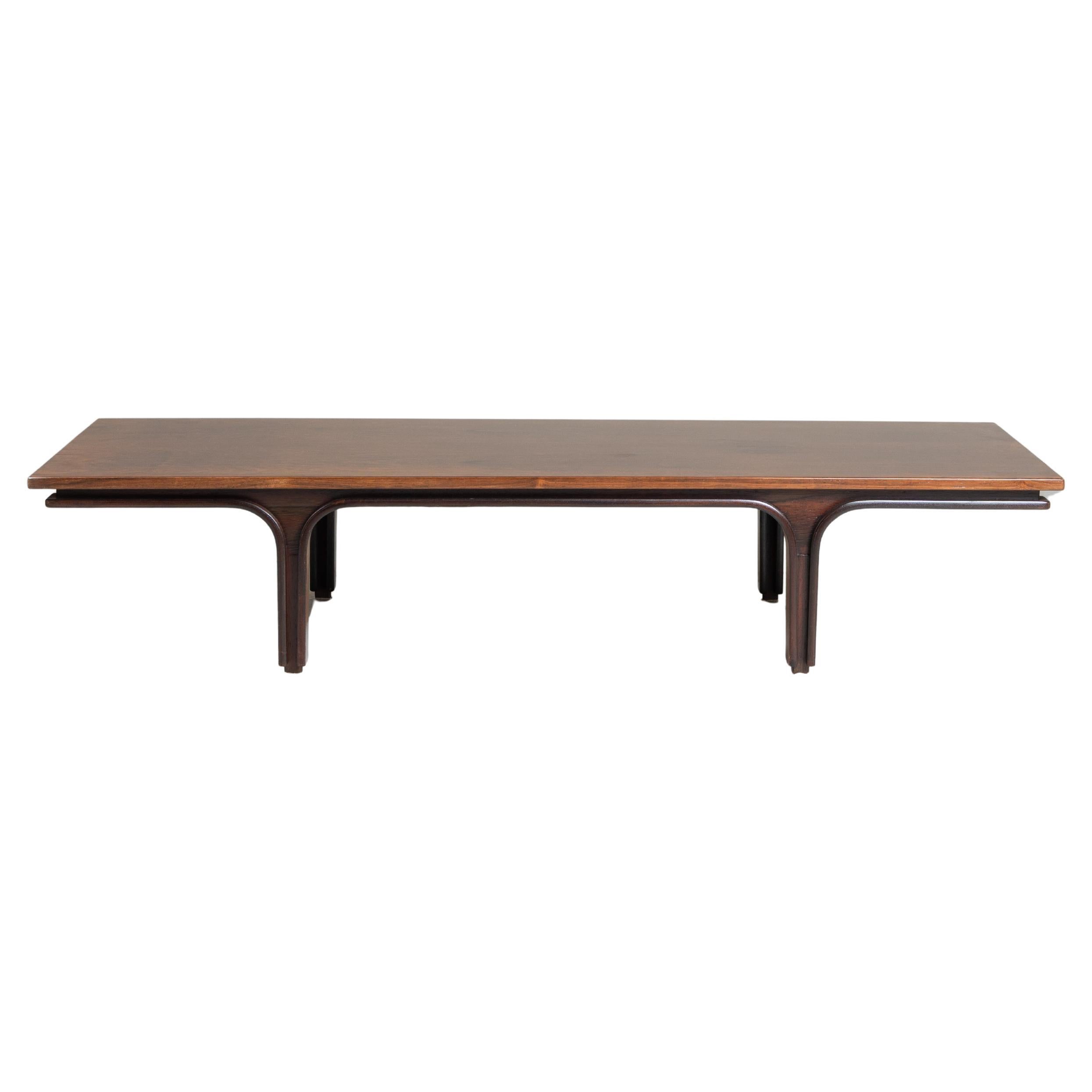 Tavolino basso in legno di Gianfranco Frattini per Bernini, 1960