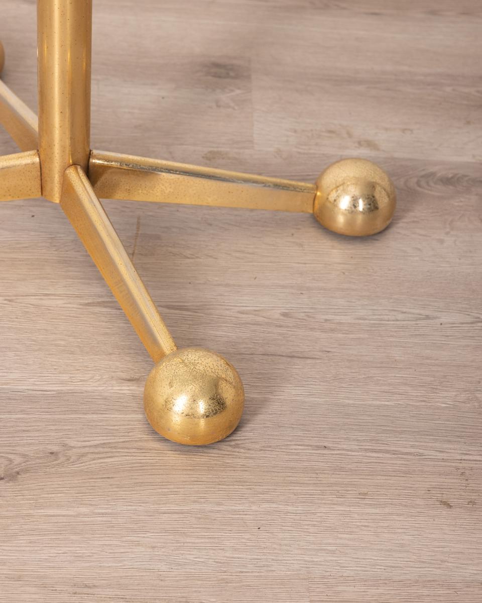 Italian Allegri design 1970s vintage gold metal trolley table