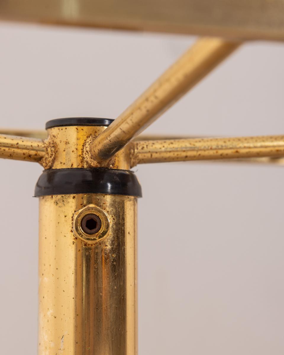 Allegri design 1970s vintage gold metal trolley table In Good Condition In None, IT