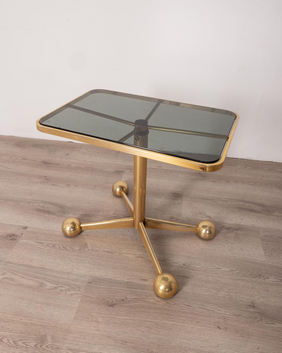 Late 20th Century Allegri design 1970s vintage gold metal trolley table