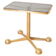 Tavolino carrello vintage anni 70 in metallo dorato design Allegri
