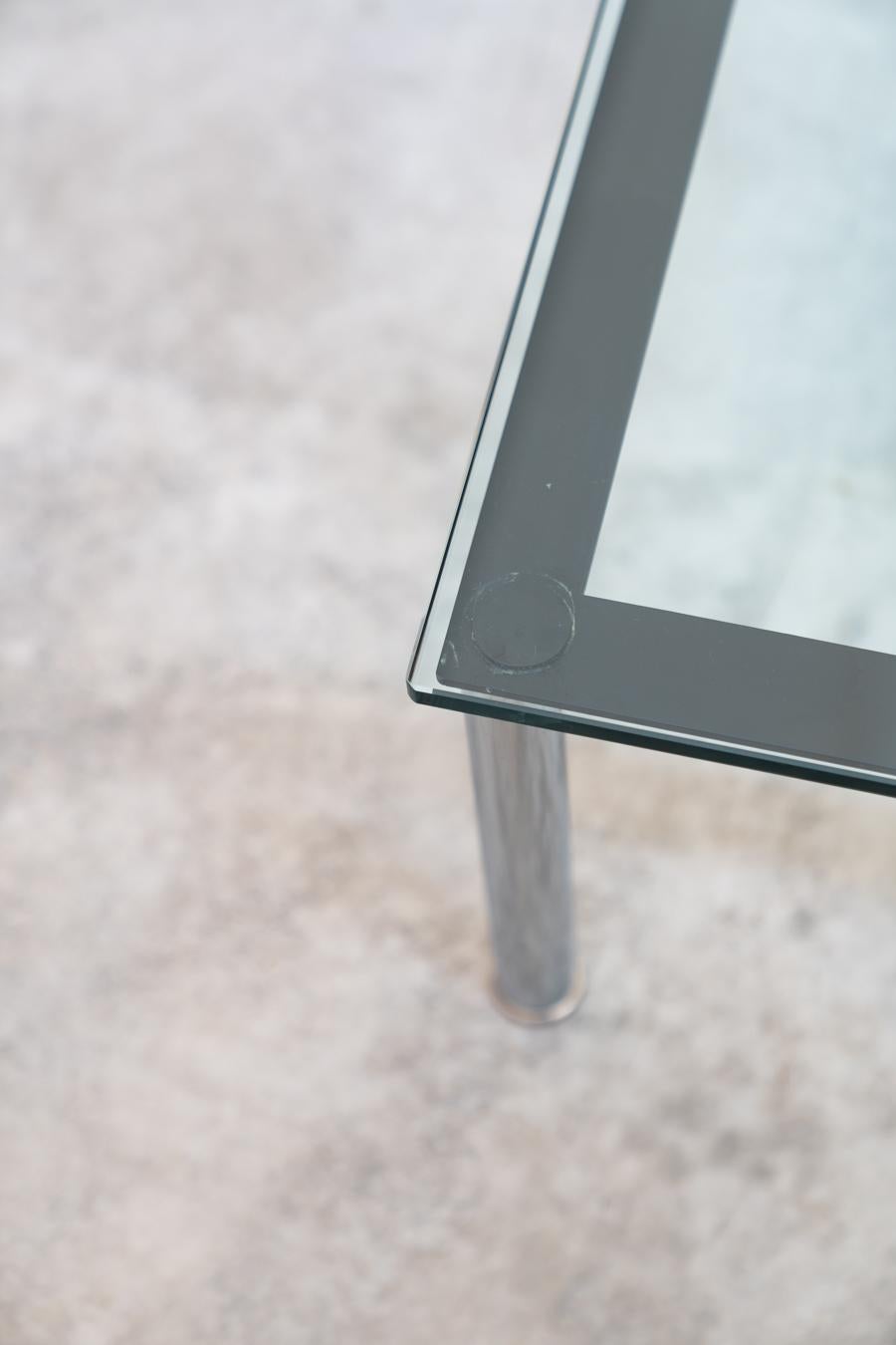 Steel Cassina LCD 10 coffee table, by Le Corbusier, 1970/1980	 For Sale
