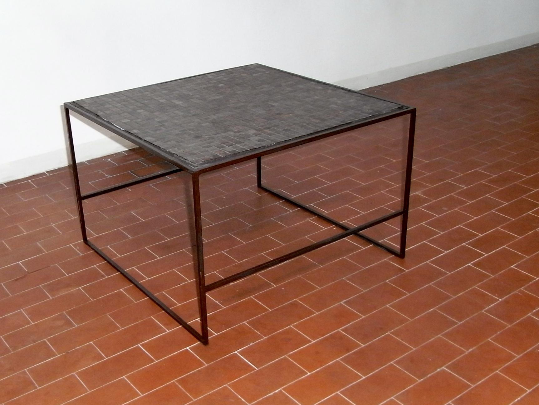 Tavolino con piano in mosaico Bisazza For Sale 3