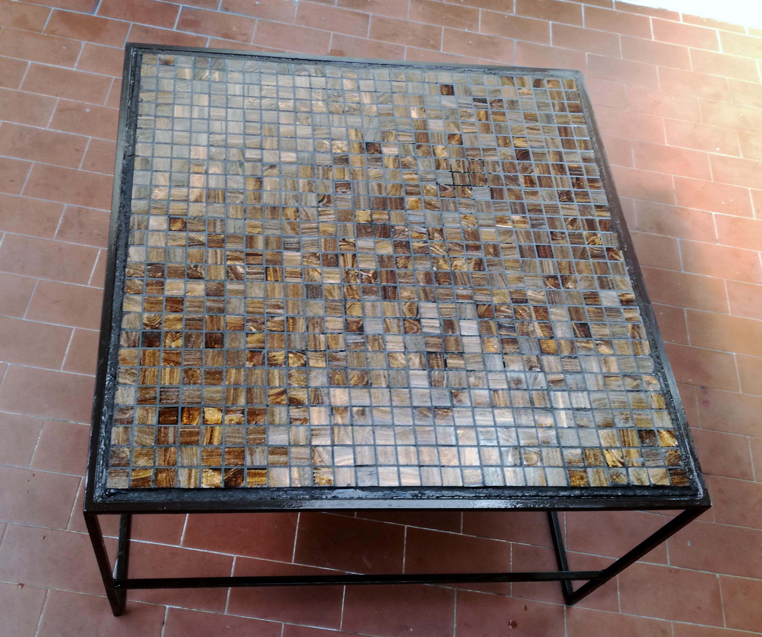 Italian Tavolino con piano in mosaico Bisazza For Sale