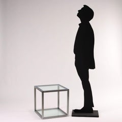 Mid-Century Modern Side Table, Metal and Glass, Italian Design, 1960s