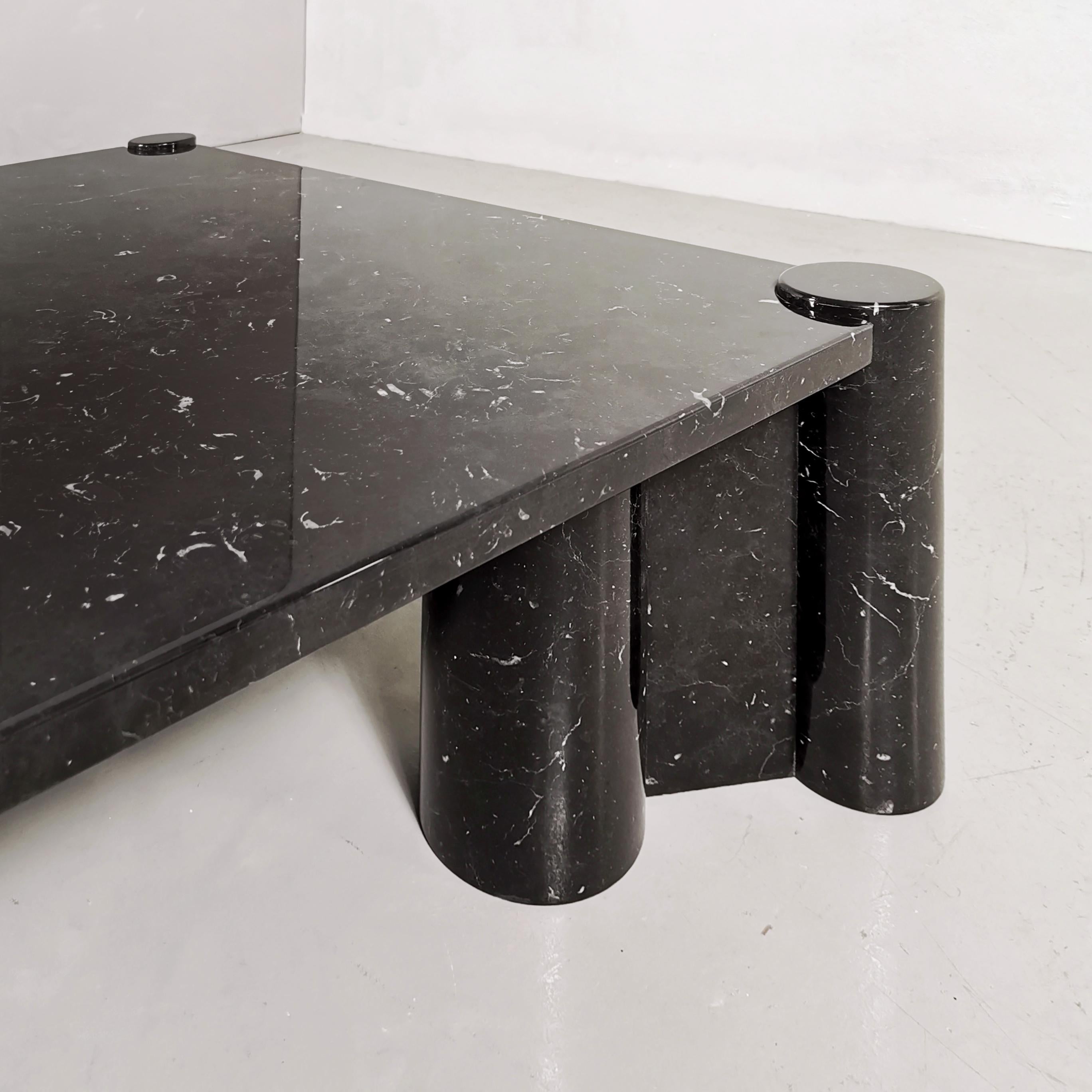 Tavolino da caffè Gae Aulenti Jumbo per Knoll in marmo Nero Marquina For Sale 7