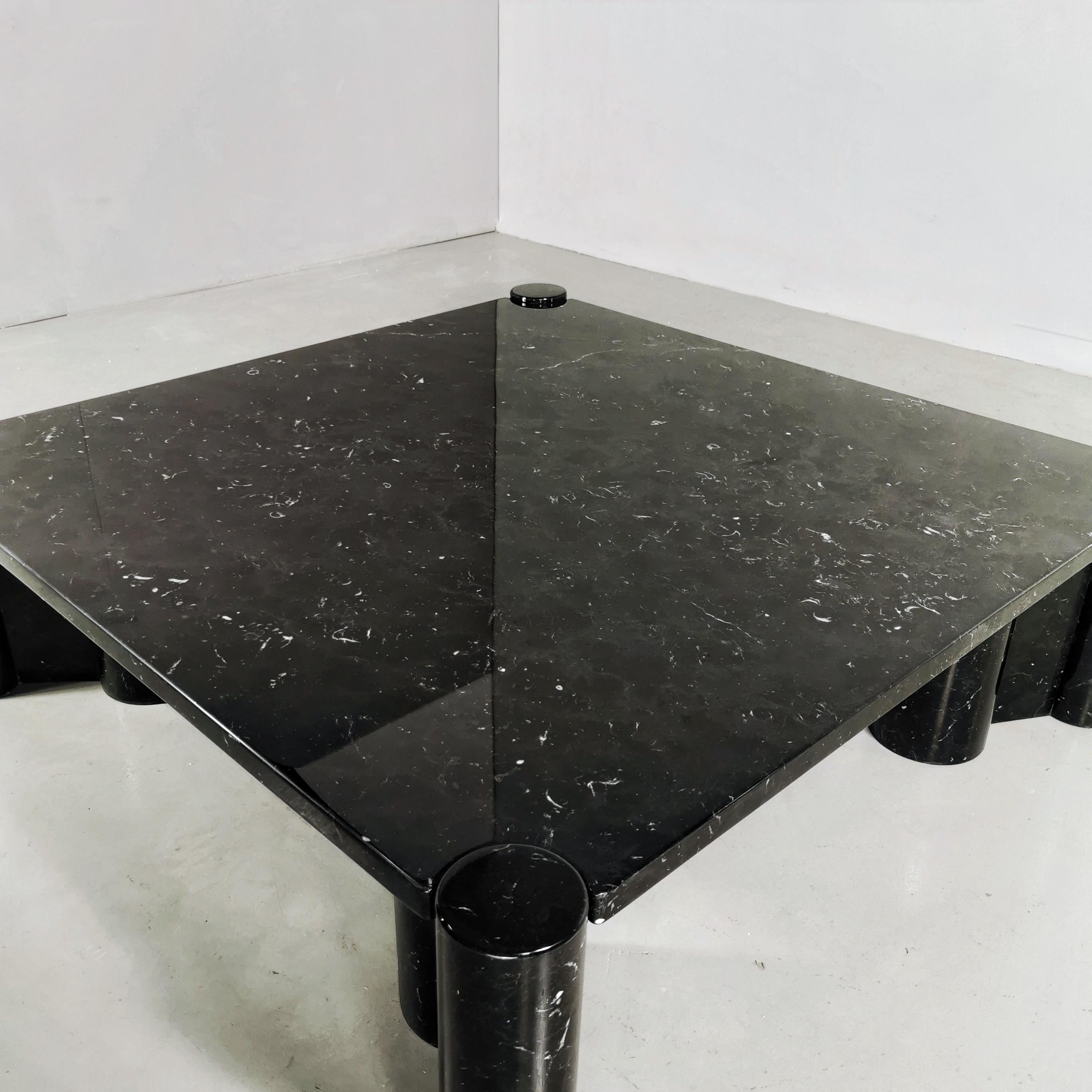 Tavolino da caffè Gae Aulenti Jumbo per Knoll in marmo Nero Marquina For Sale 9