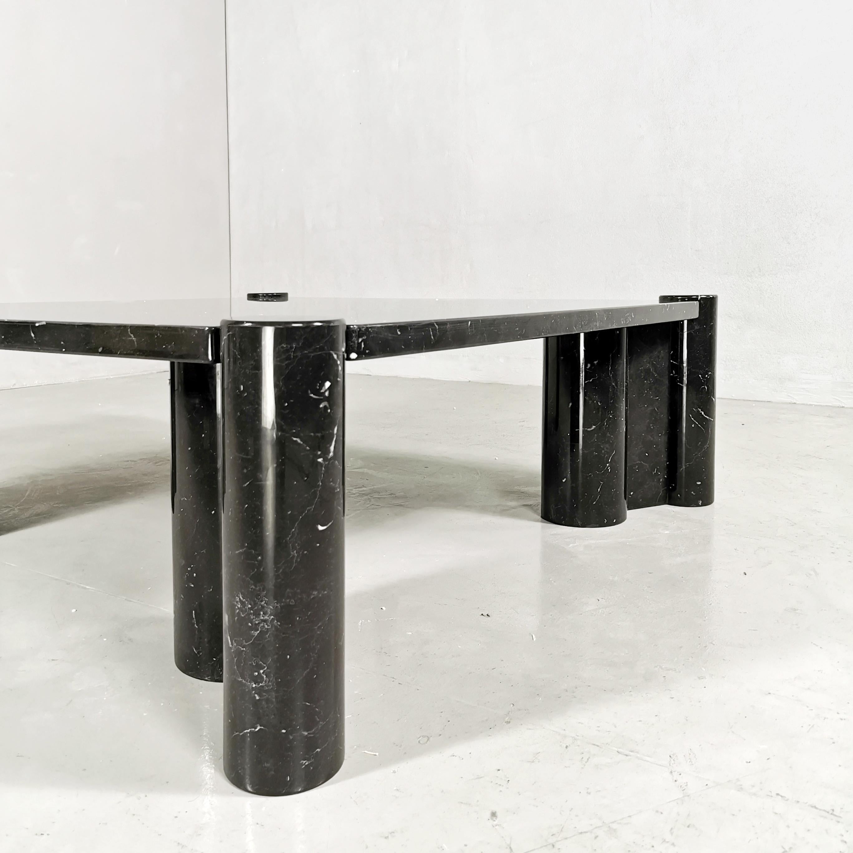 Mid-Century Modern Tavolino da caffè Gae Aulenti Jumbo per Knoll in marmo Nero Marquina For Sale