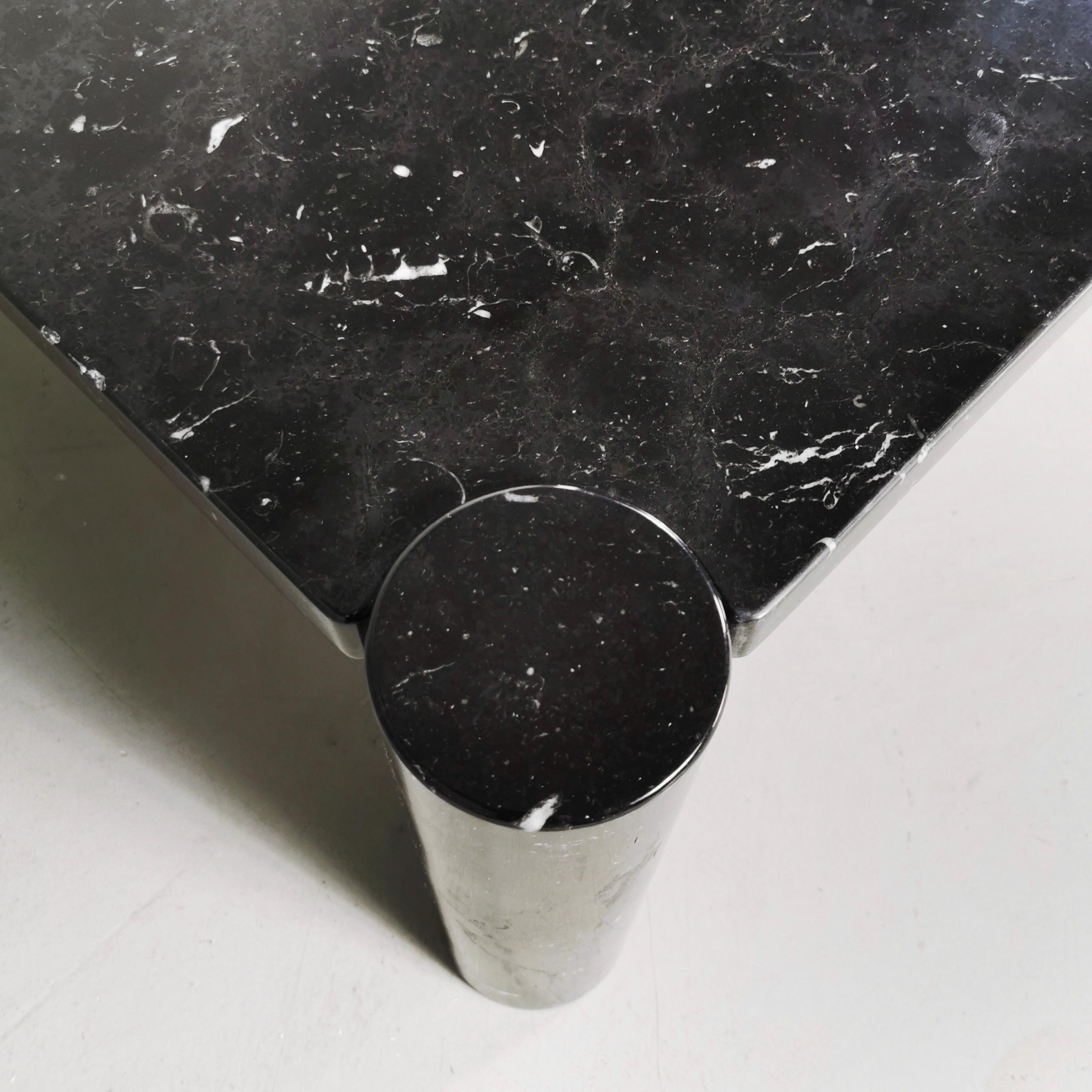 Marbre Tavolino da caffè Gae Aulenti Jumbo per Knoll in marmo Nero Marquina en vente