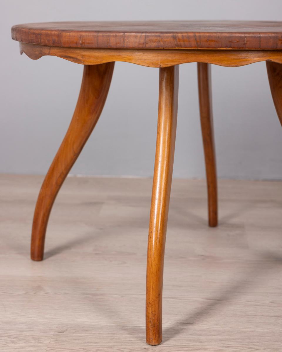 1940s vintage wooden coffee table Italian design For Sale at 1stDibs
