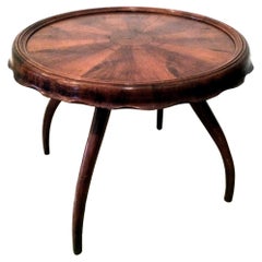 Walnut coffee table attributed to Gaetano Borsani, Italy circa 1930