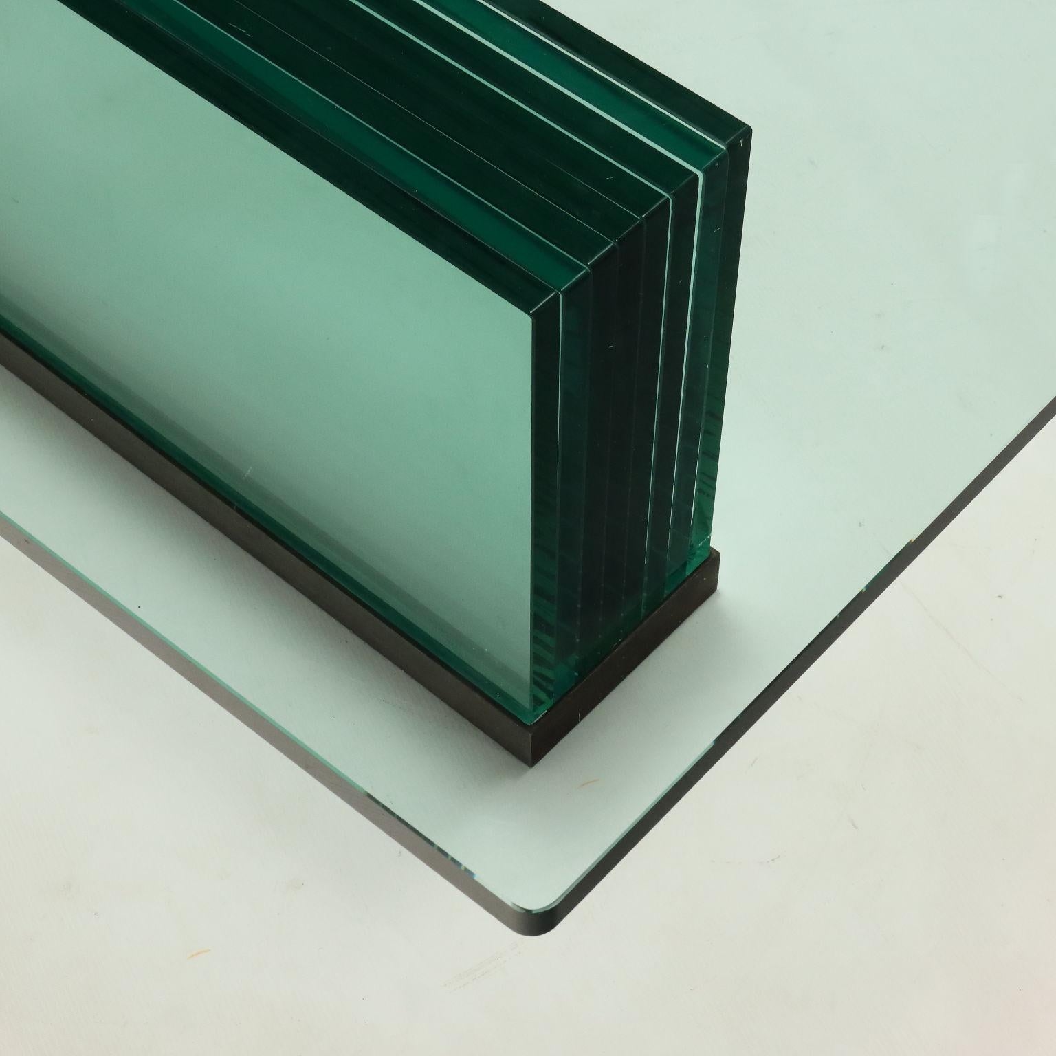 Late 20th Century Table basse en verre, années 70-80 en vente