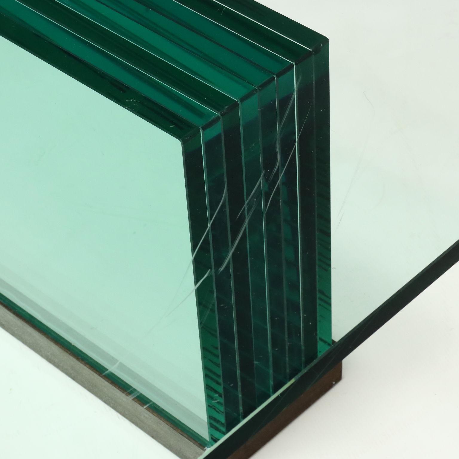 Verre Table basse en verre, années 70-80 en vente
